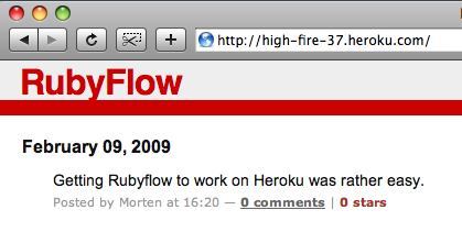 Rubyflow on Heroku