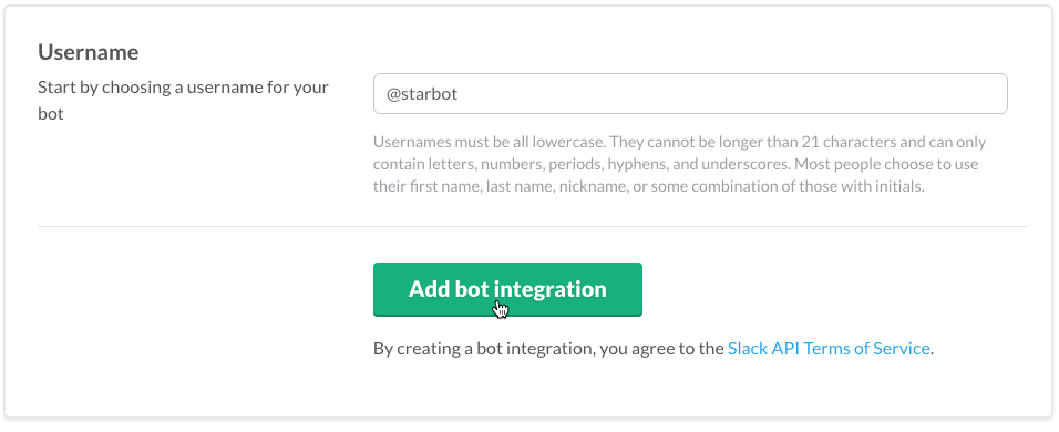 set bot username