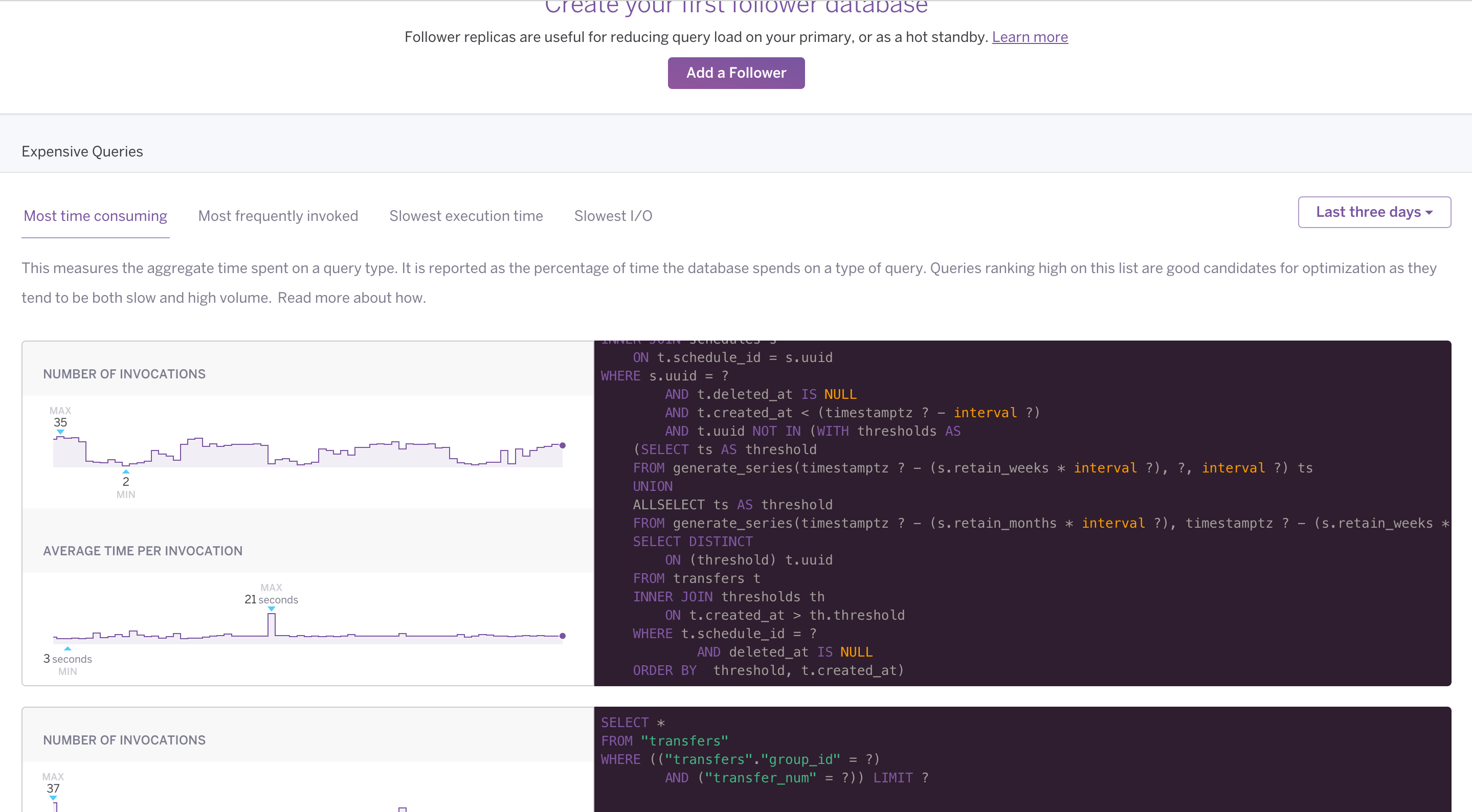 Expensive queries on Heroku Data Dashboard