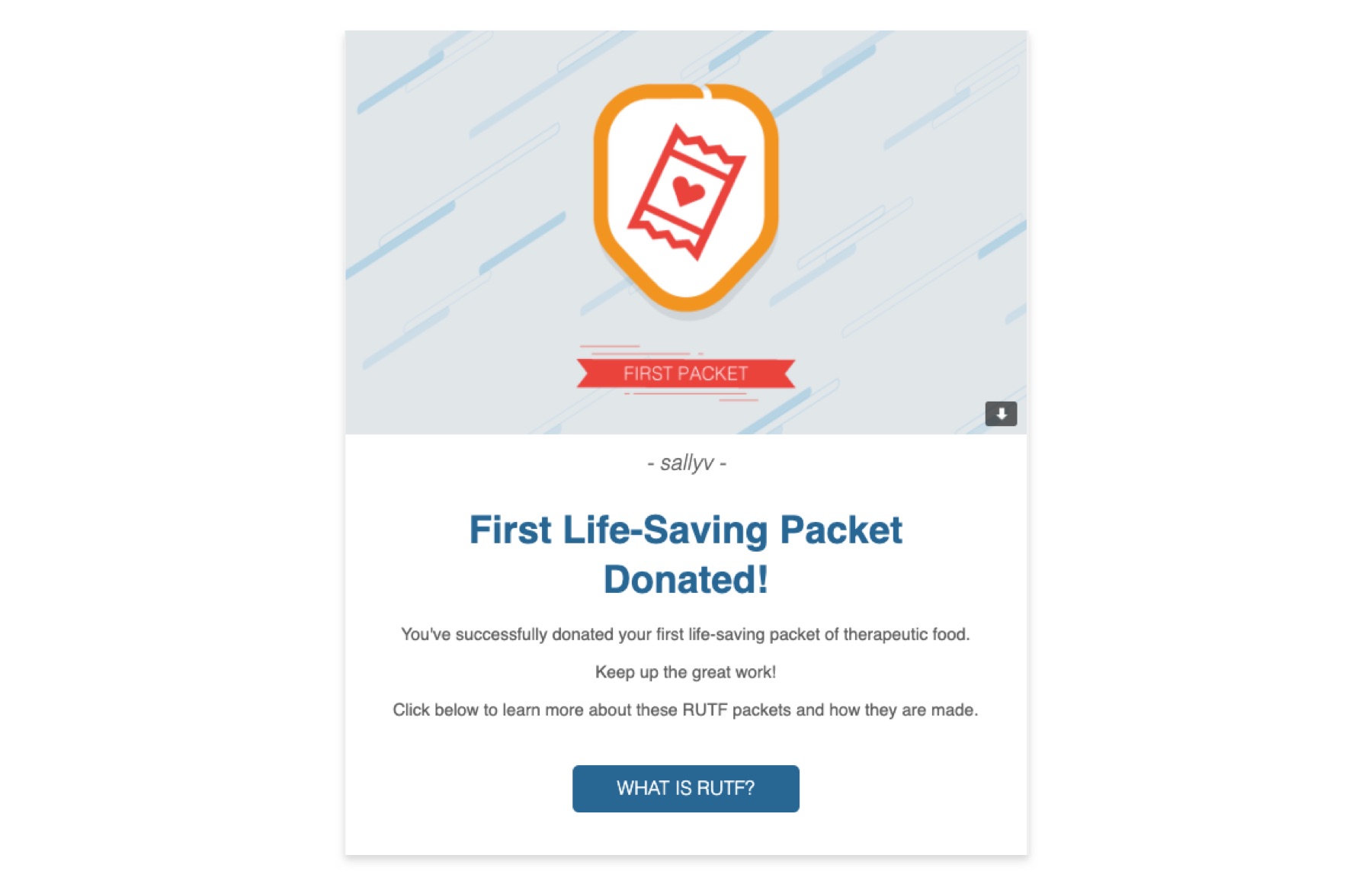 First life-saving packet email notification