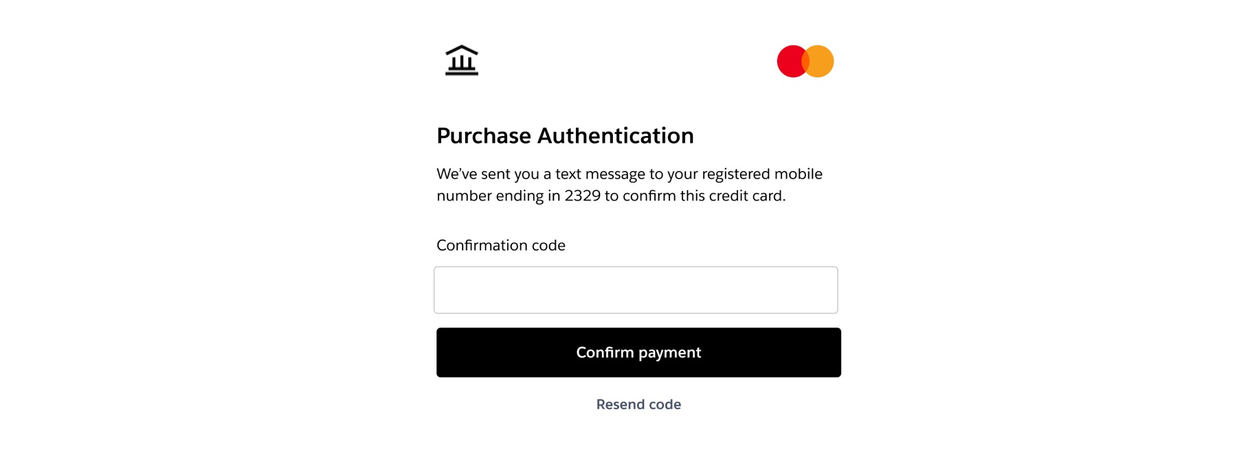 Example of a 3D Secure authorization prompt