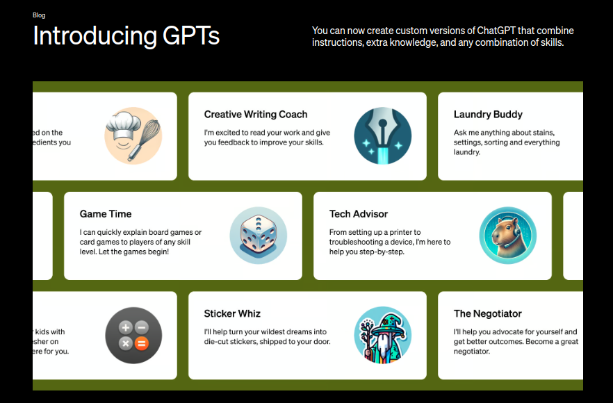 Introducing GPTs