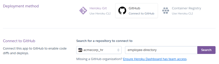 Connect to GitHub