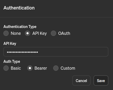 Authentication configuration