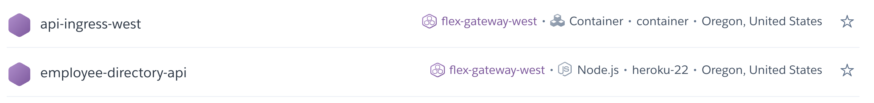 Flex Gateway and API deployed on Heroku Private Spaces