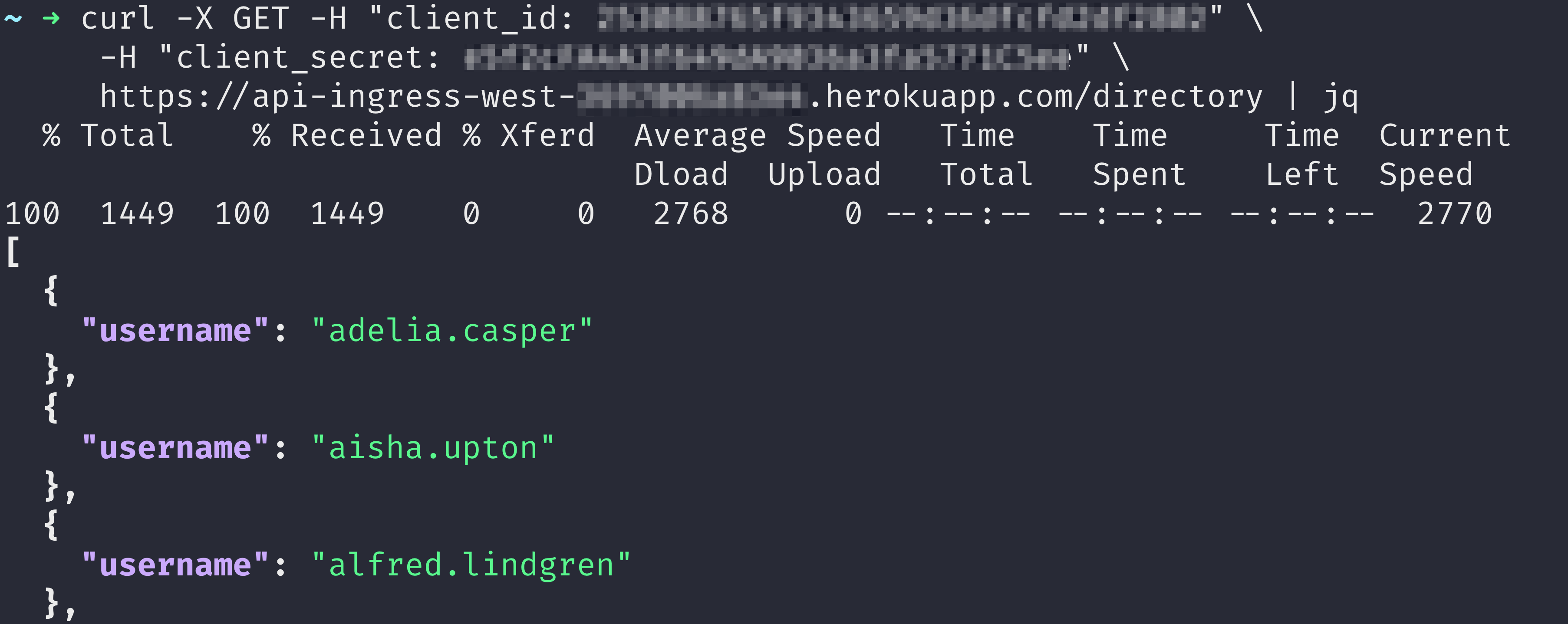 HTTP GET request returning the expected values